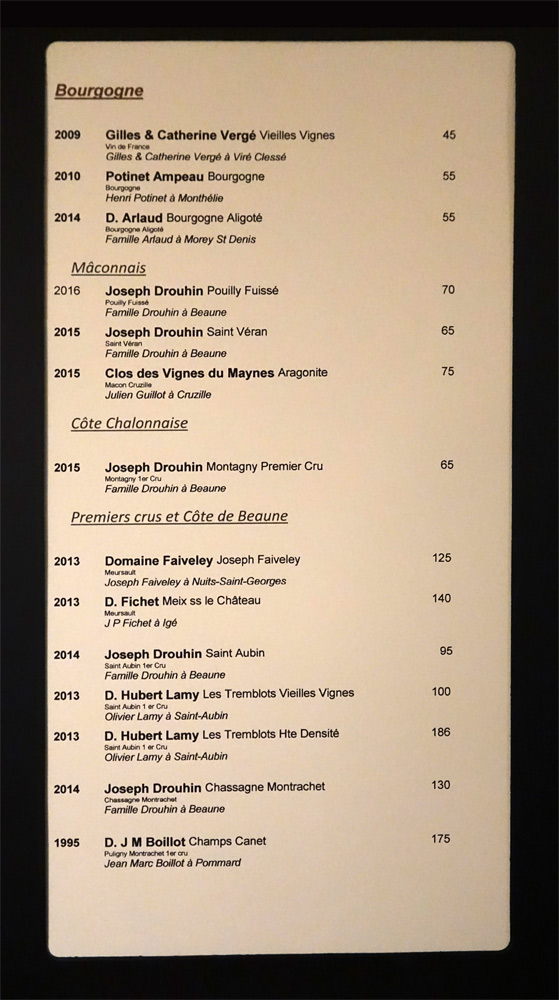 Vins blancs de Bourgogne et plus ...