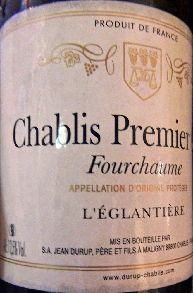 La demie bouteille de Chablis de Durupt