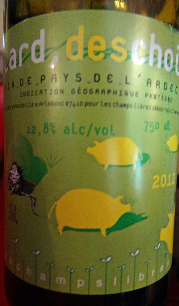 "Lard des choix", VDP de l'Ardèche 2012