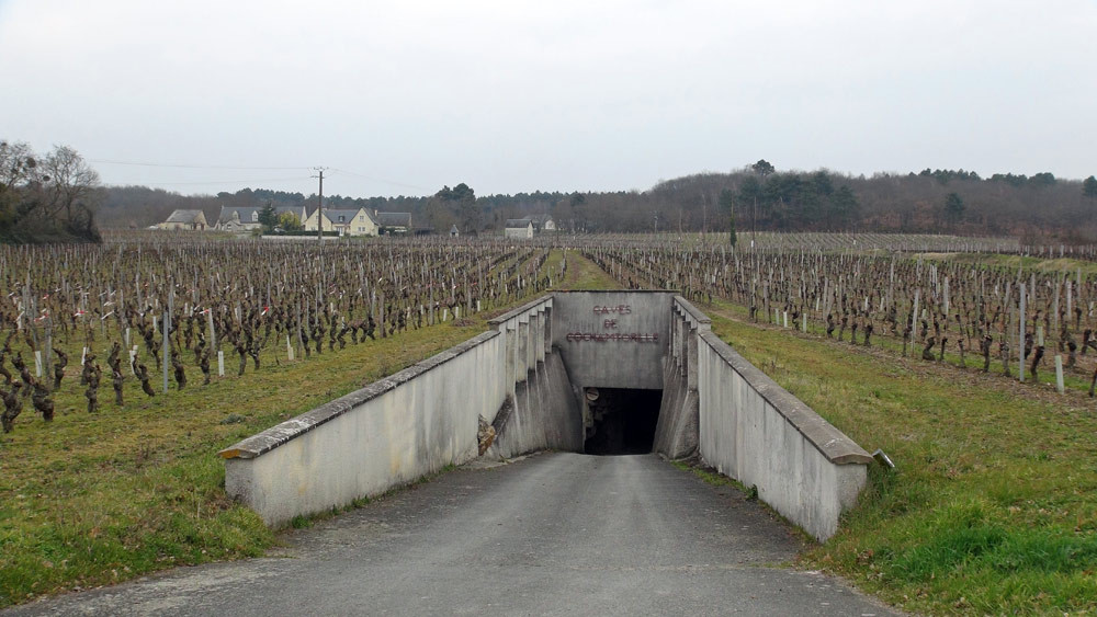 L'entrée de la cave troglodytique du 10ème siècle