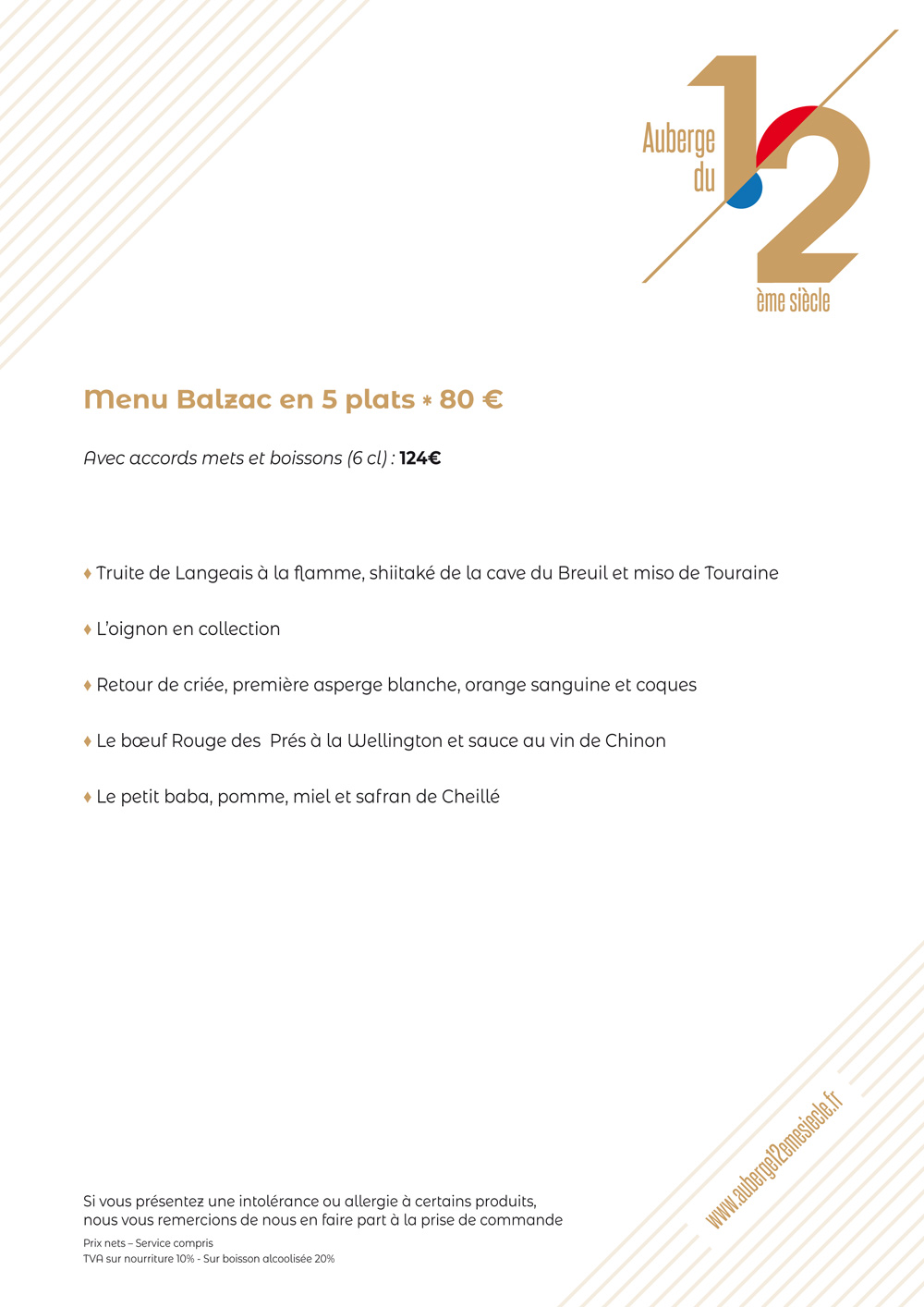 Menu 5 services