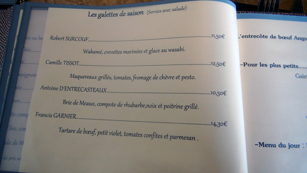Les "galettes" de saison