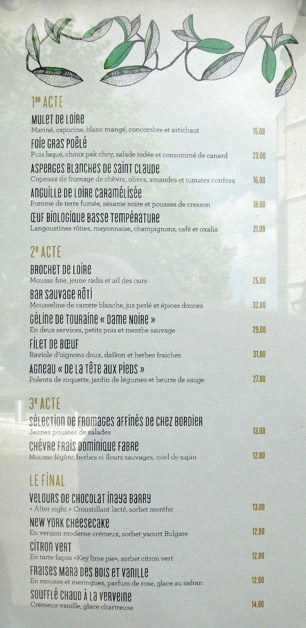 Plats à la carte