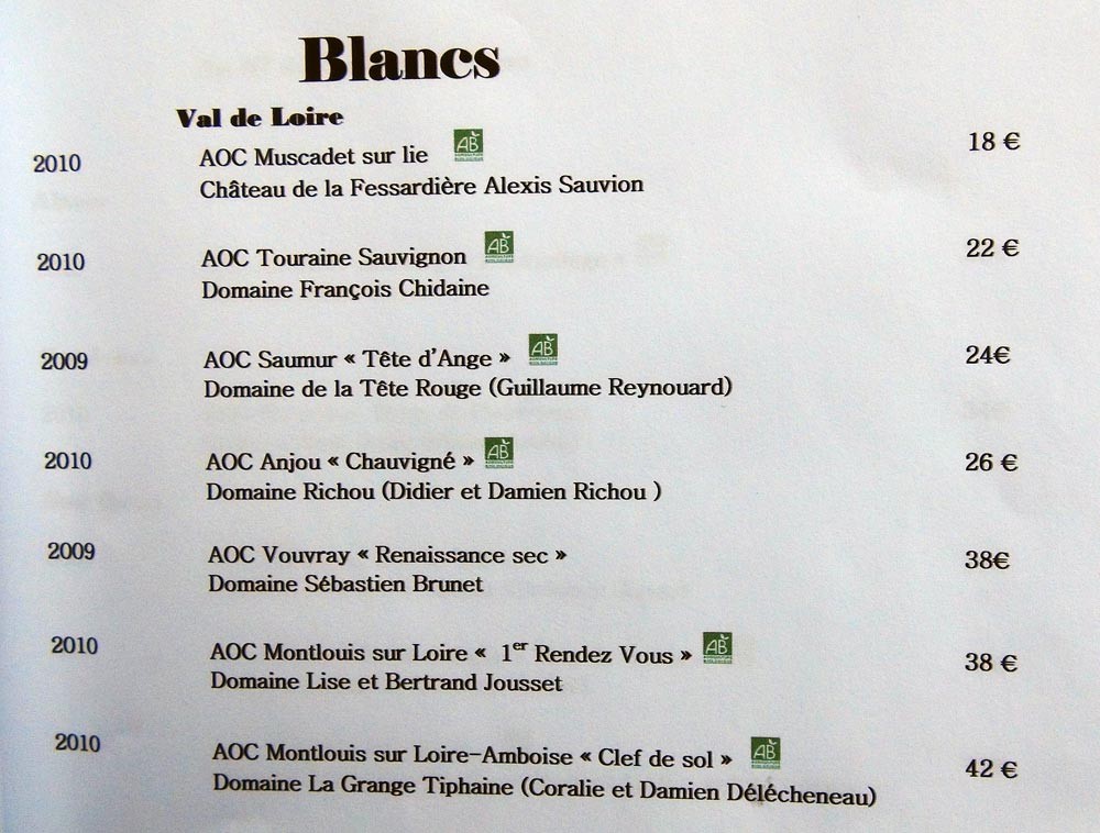 Vins blancs de Loire