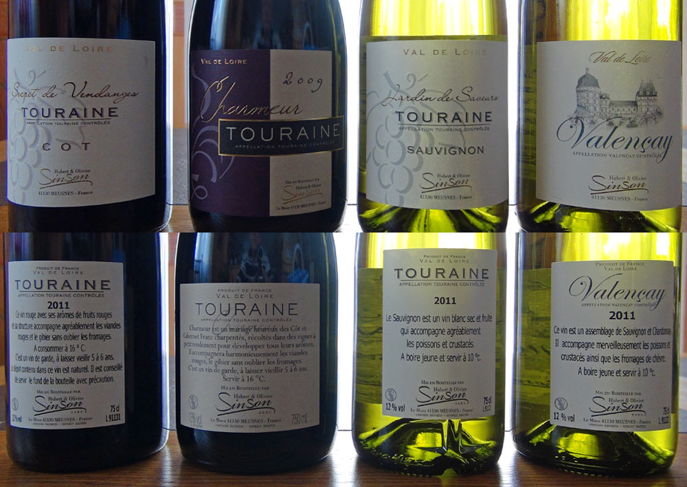 Quelques vins d'Hubert & Olivier Sinson