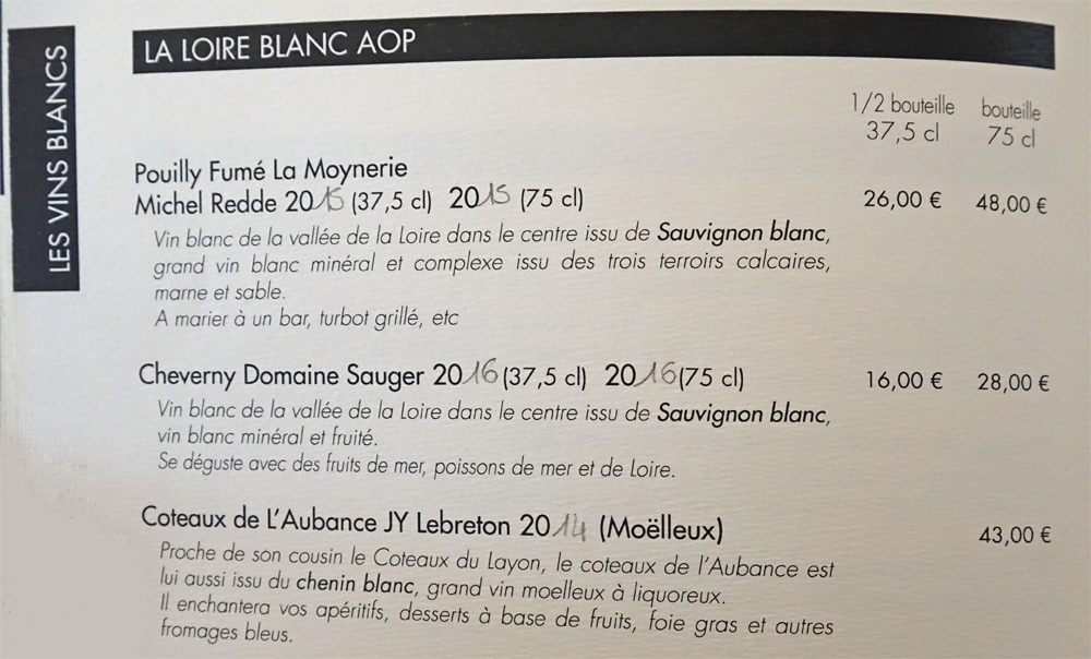Vins blancs - Loire (suite)