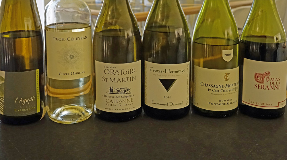 Les vins dégustés