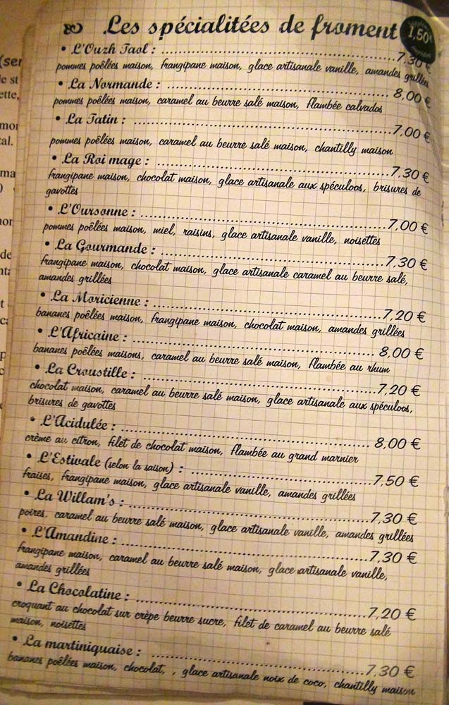 Les spécialités de Froment