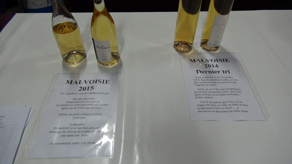 Malvoisie 2015 & Malvoisie dernier tri 2014