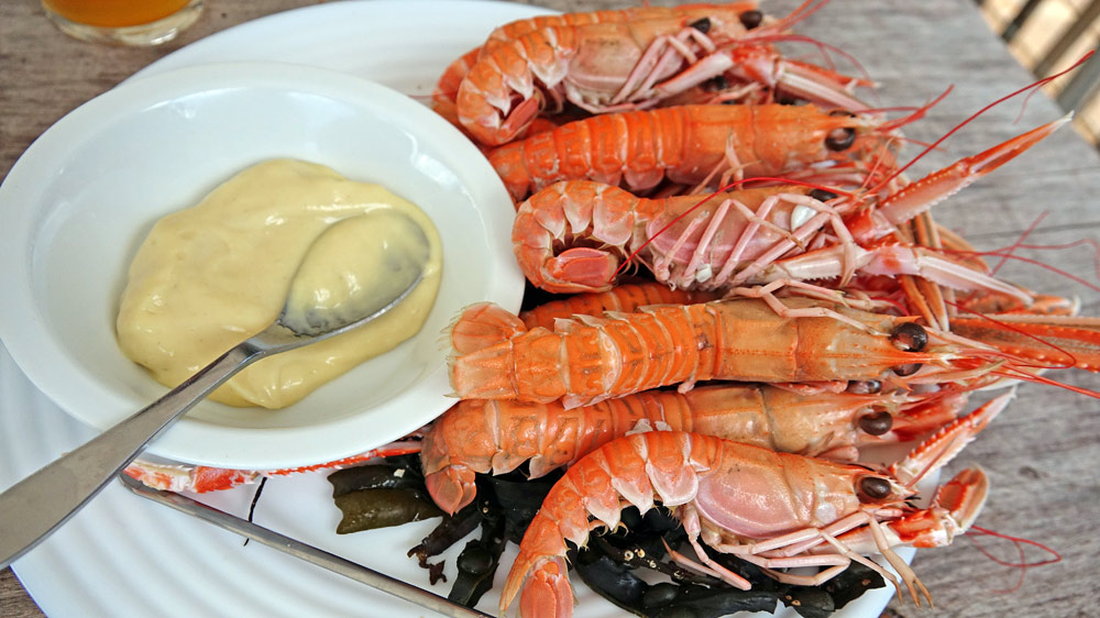Langoustines et mayonnaise