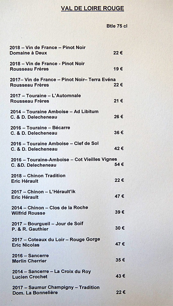 Vins rouges du Val de Loire