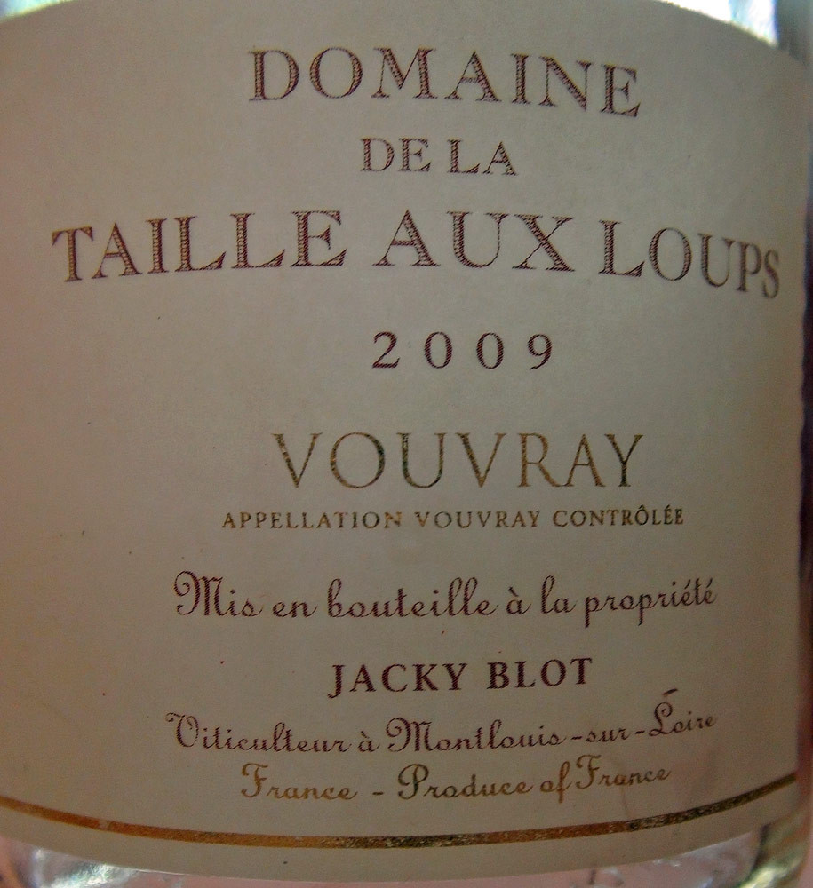 Vouvray moelleux 2009 de Jacky Blot