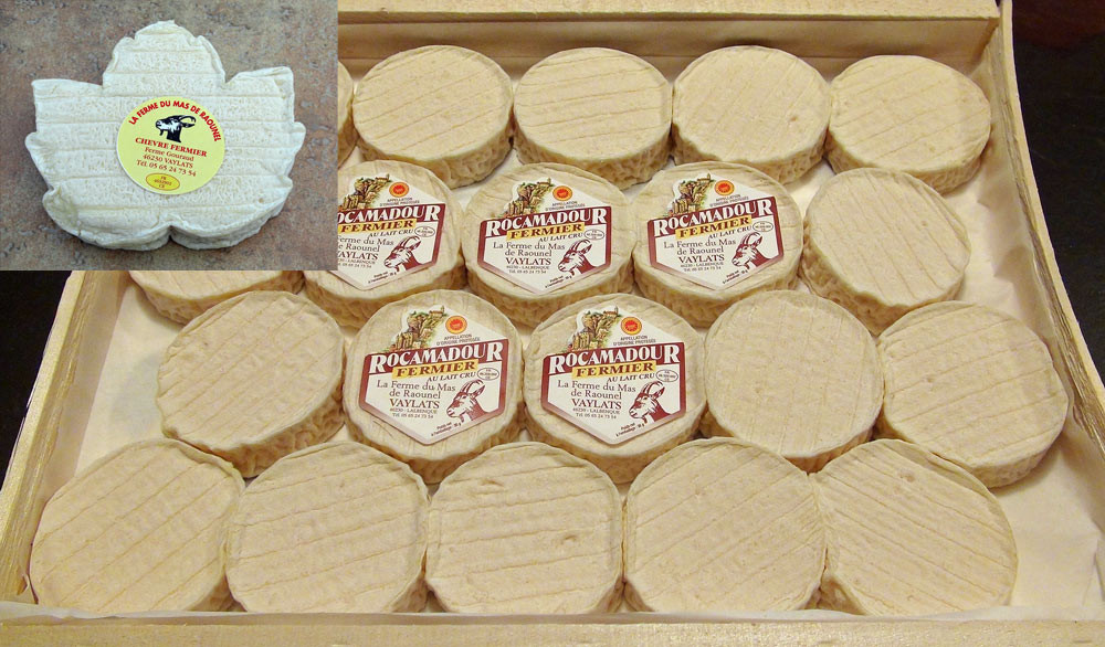 Rocamadour AOP & Feuille de chèvre de la Ferme du Mas de Rouanel