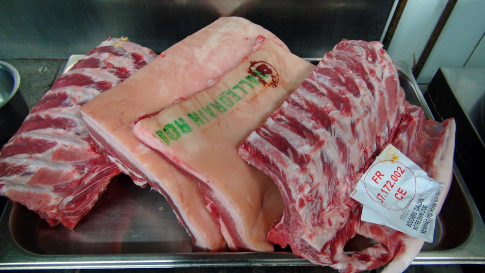Le carré de cochon "Roi rose de Touraine" du menu à 29 € 00