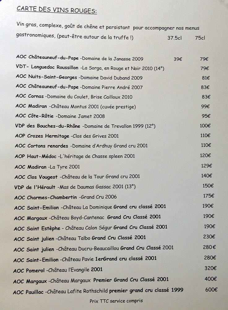 Vins rouges gras & complexes