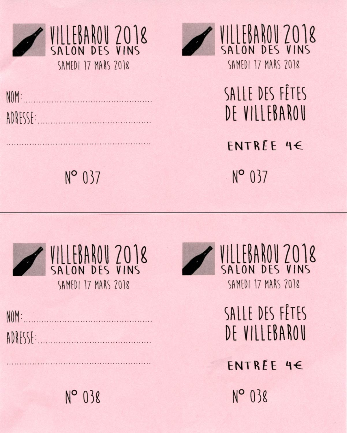 Tickets d'entrée
