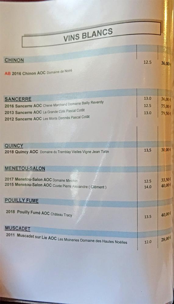 Vins blancs