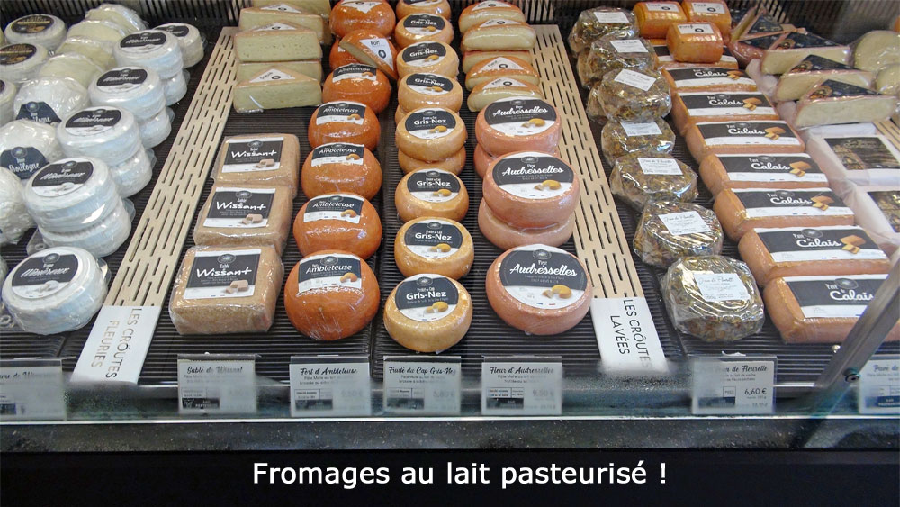 Fromages au lait pasteurisé