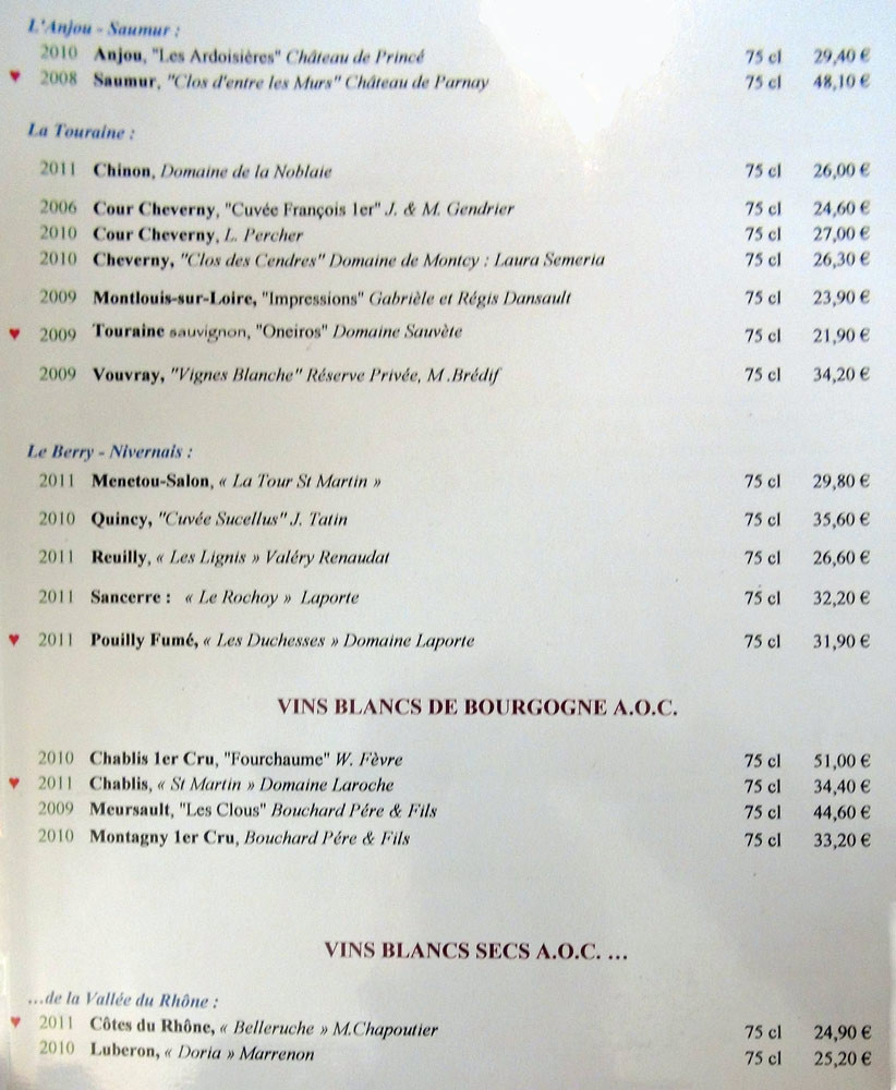 Vins blancs