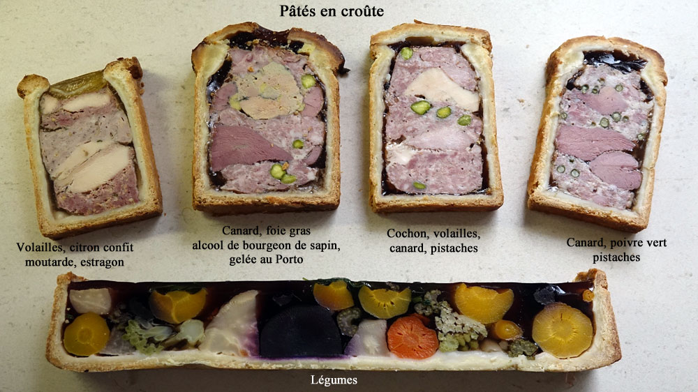 Les cinq Pâtés en croûte achetés