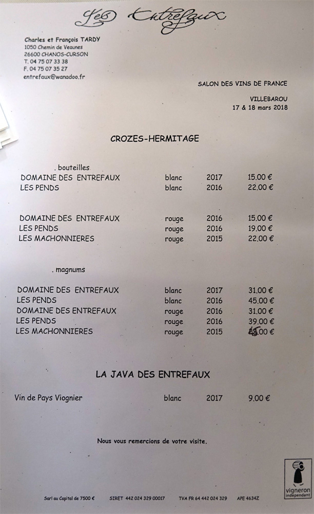 Domaine des Entrefaux