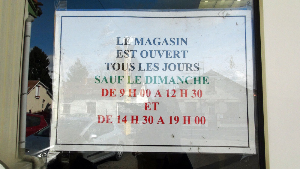 Les heures d'ouverture