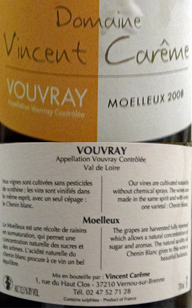 Vouvray moelleux 2008