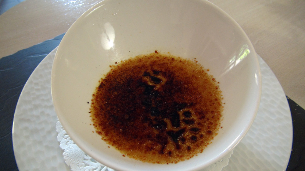 Crème brulée au thé matcha