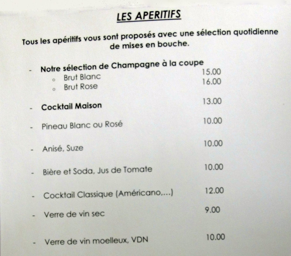 Les apéritifs