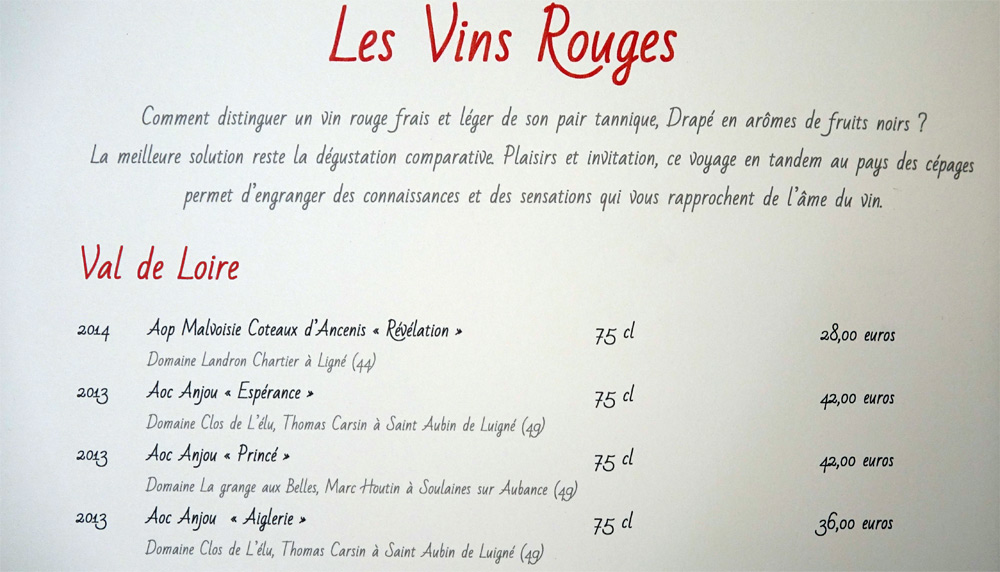 Vins rouges du Val de Loire