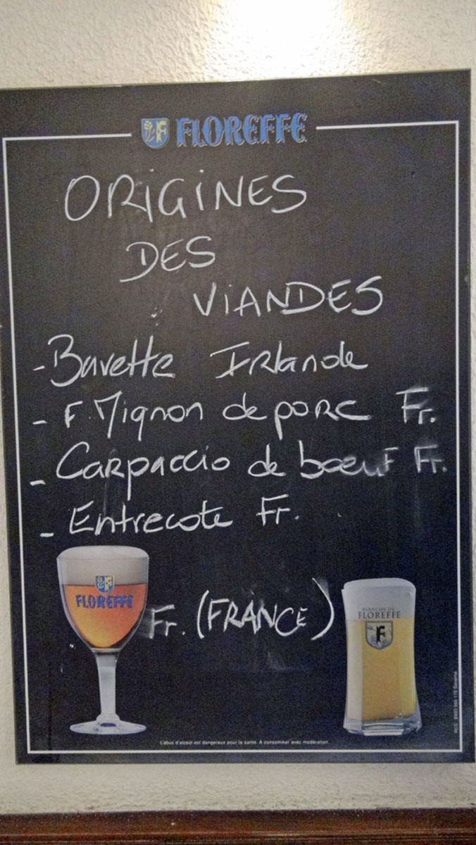 Origine des viandes bovines