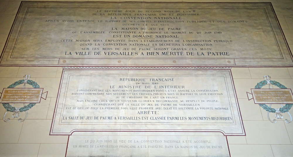 Quelques précisions sur la Salle du Jeu de Paume