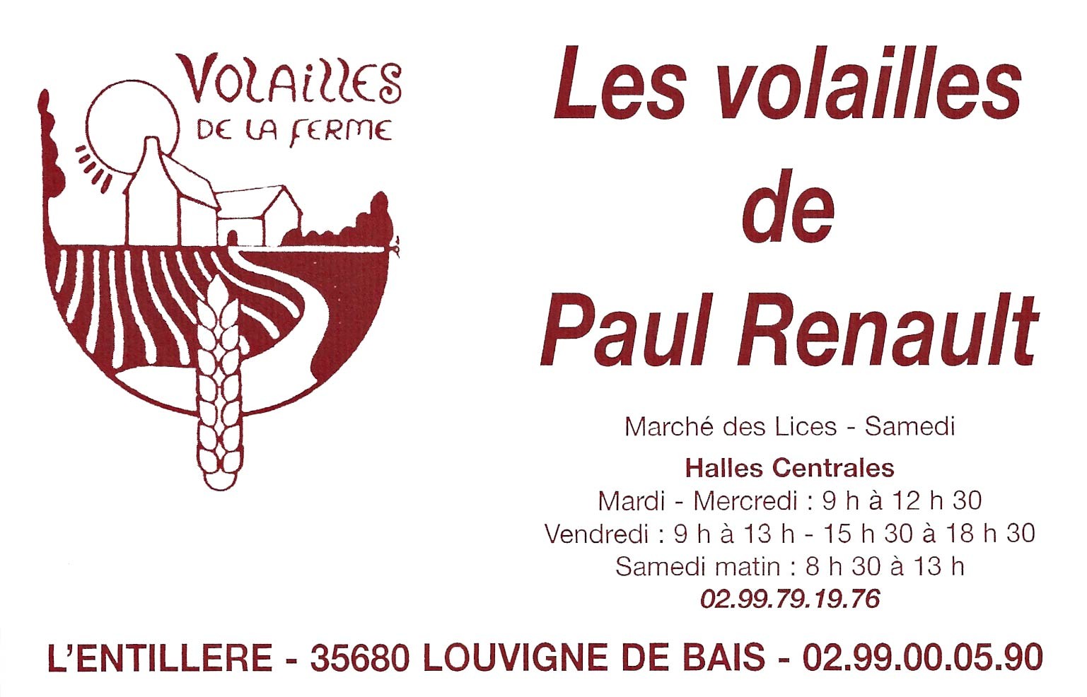 Plaquette pub Paul Renaud