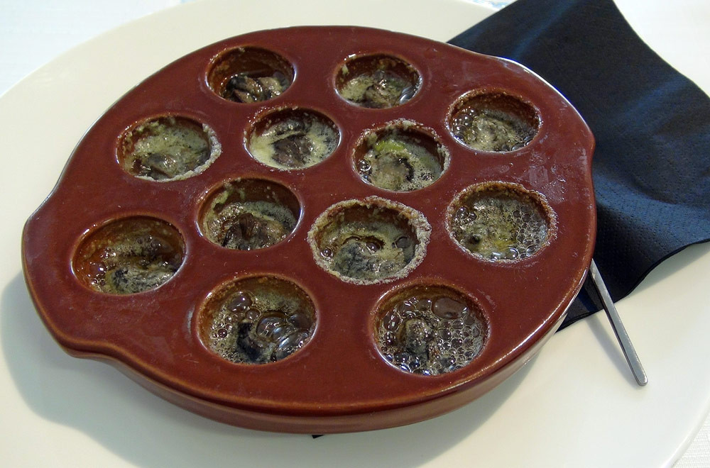 Les escargots Petitrenaud au beurre de moutarde japonaise
