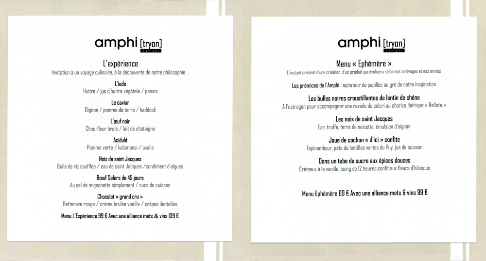 Les deux autres Menus