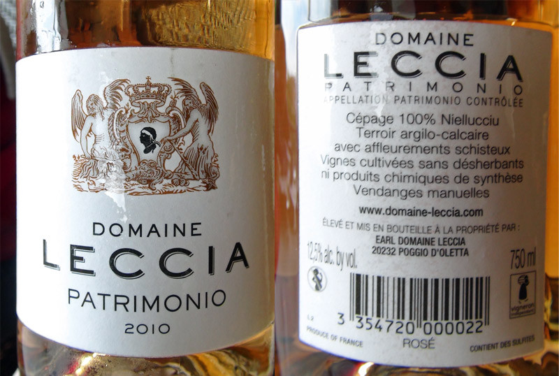 Le fameux Patrimonio rosé de Mme Leccia
