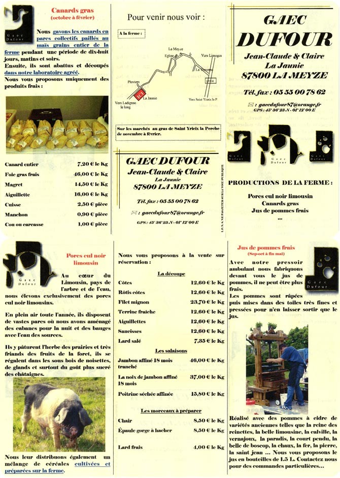 Tarifs de 2009