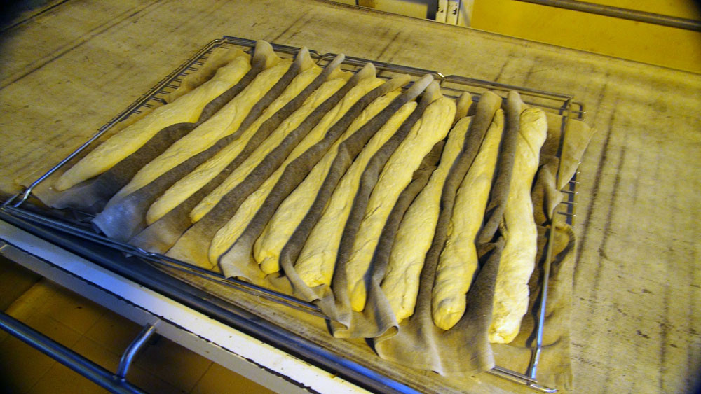 Baguettes en attente de cuisson
