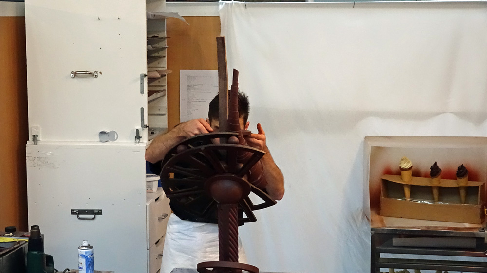 Concours de la pièce en chocolat devant le public