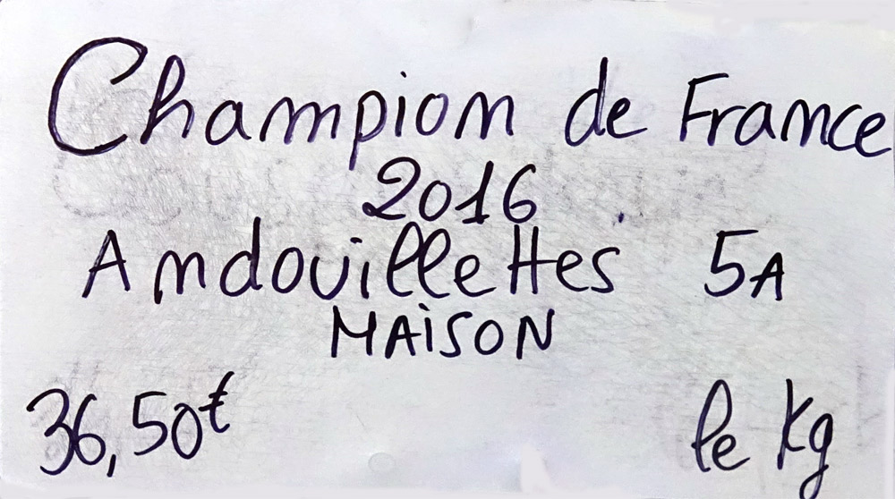 Distinction pour les Andouillettes 5 A 
