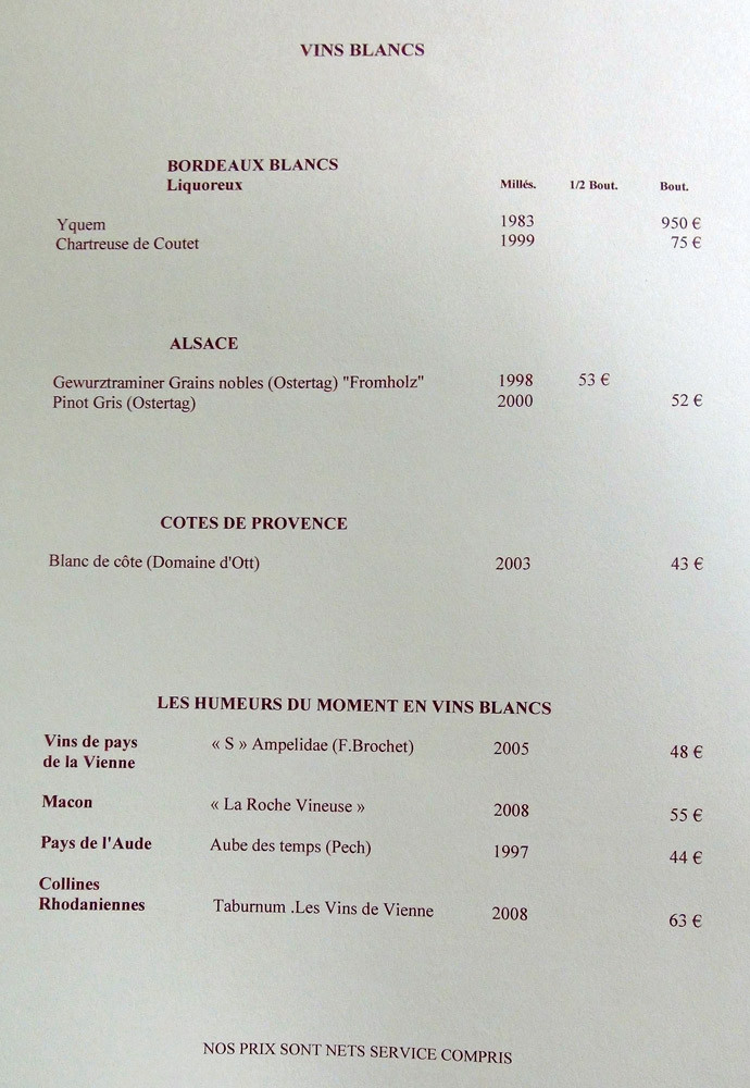 Vins blancs "Bordeaux, Alsace …"