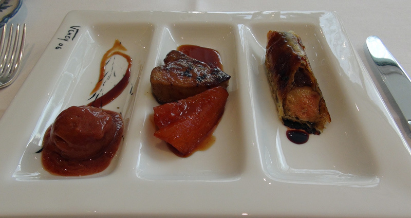 Trilogie de foie gras d'oie