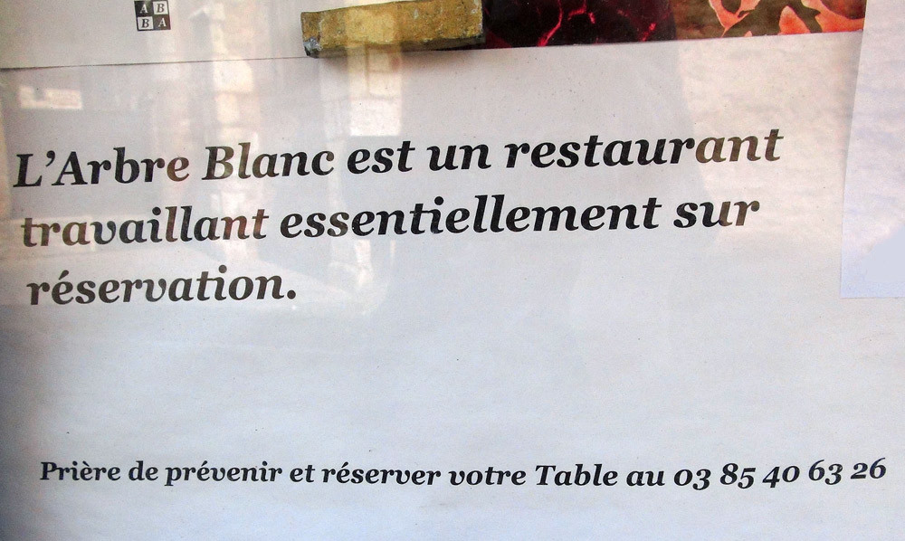 Pour manger ... il faut impérativment réserver