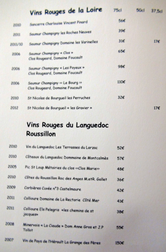 Vins rouges de la Loire et du Languedoc-Roussillon