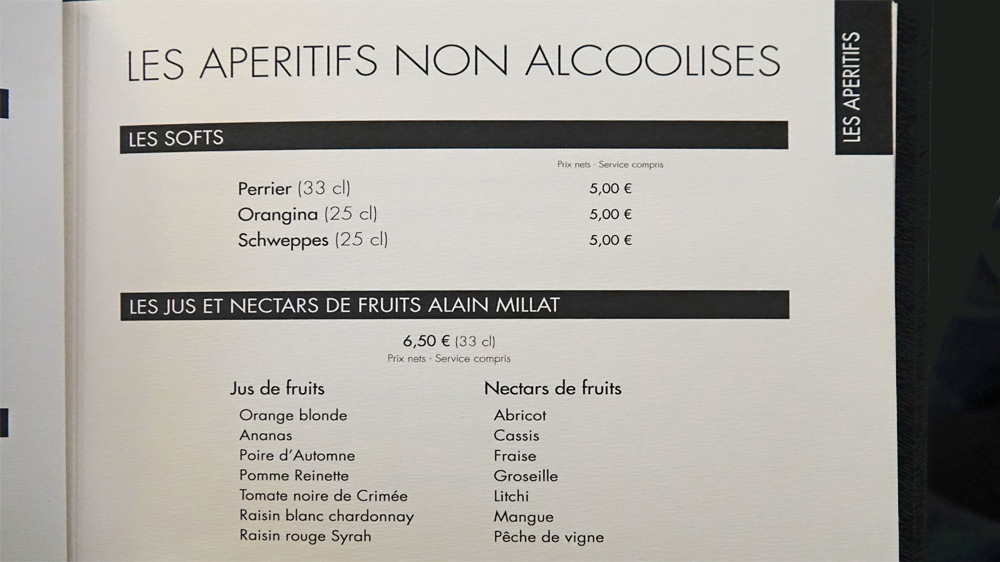 Apéritifs non alcoolisés