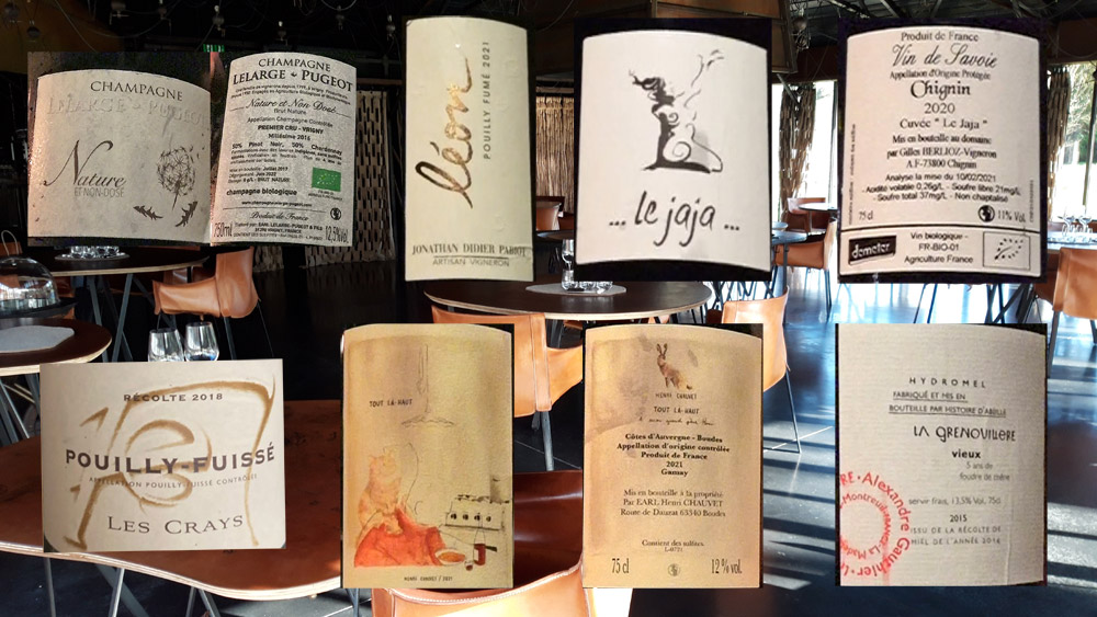 Les vins servis