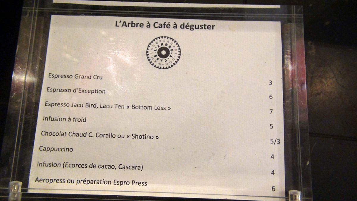 Prix du café à la tasse