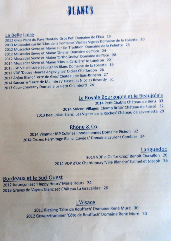 Les vins blancs