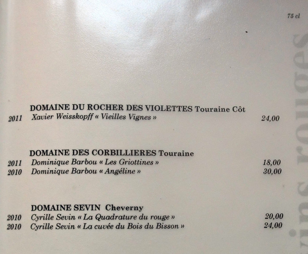 Vins rouges de Loire