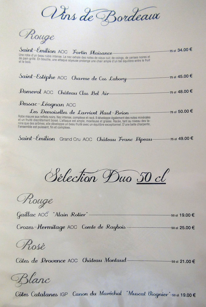 Bordeaux et 50 cl